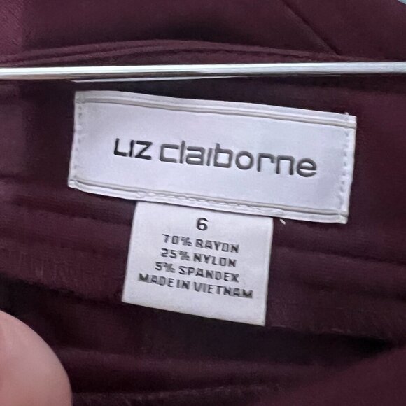 Liz Claiborne A Line Skirt Women's Size 4 & 6 Wine Purple Burgundy Brand New - Picture 5 of 6